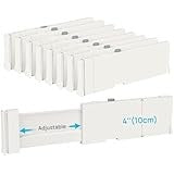Adjustable Drawer Dividers [Set of 5] Adjustable Length 11" - 17" Drawer Organizers, Locks in Place, Easy-Assemble, Secured