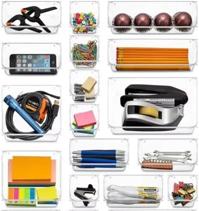Plastic Drawer Dividers Set – Customizable Storage Bins (25 Pieces)