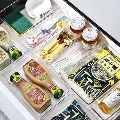 Plastic Drawer Dividers Set – Customizable Storage Bins (25 Pieces)