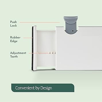 Adjustable Drawer Dividers [Set of 5] Adjustable Length 11" - 17" Drawer Organizers, Locks in Place, Easy-Assemble, Secured