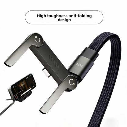 240W Fast Charging Cable with Stand for Mobile Devices