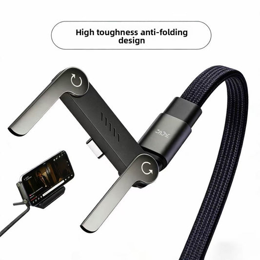 240W Fast Charging Cable with Stand for Mobile Devices