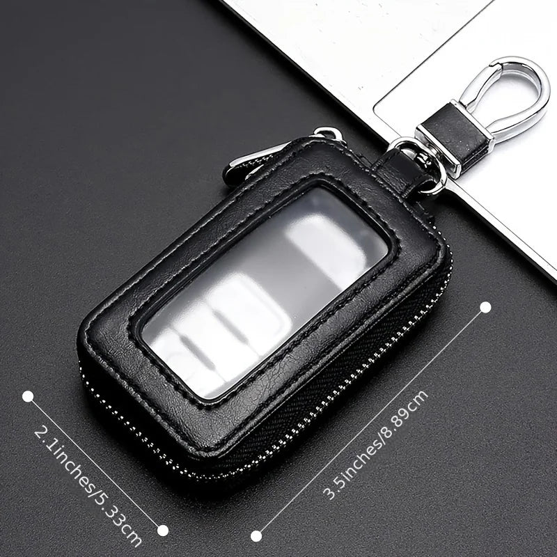 Car Key Fob Case Leather Car Smart Key fob Holder Car Remote Keychain Bag Universal