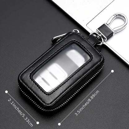 Car Key Fob Case Leather Car Smart Key fob Holder Car Remote Keychain Bag Universal