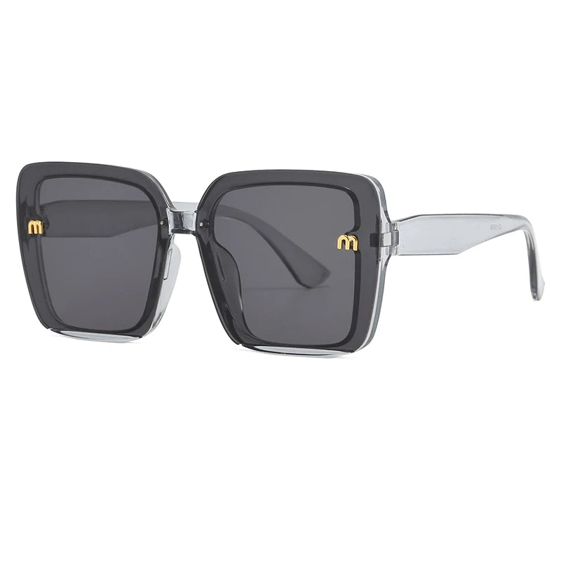 New Retro Square Sunglasses Women Fashion Minimalist Design Anti Blue Light Outdoor Anti UV Sun Glasses Double Beam Female