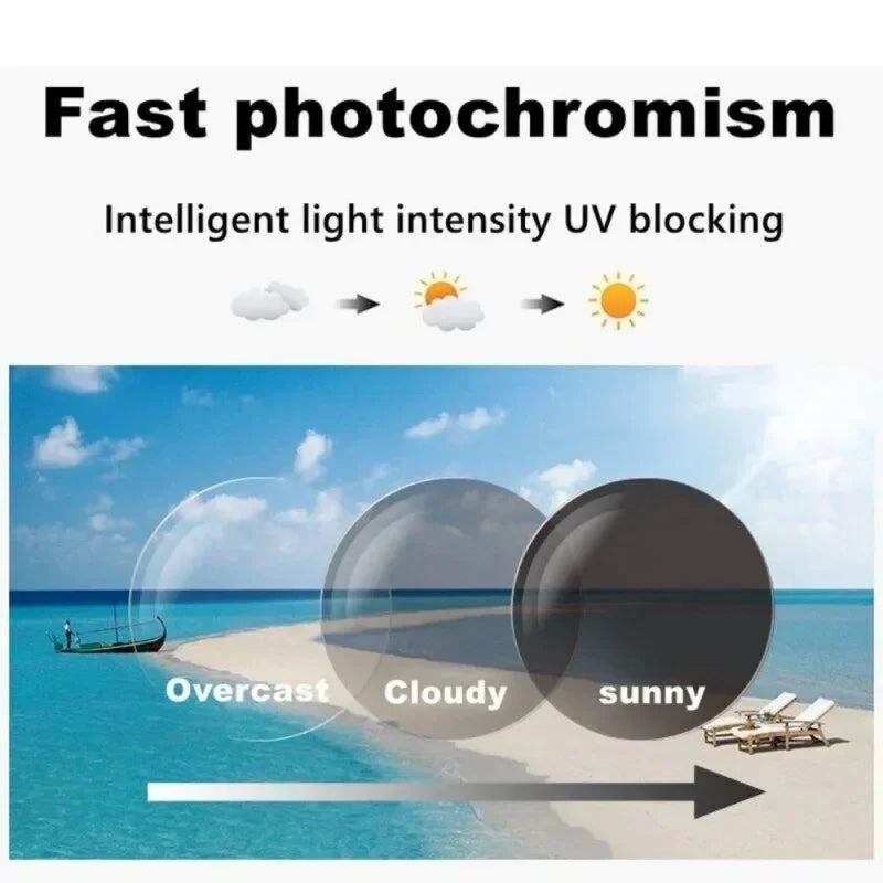 Men Multifocal Photochromic Reading Glasses Look Far and Near Eyeglasses Unisex Sport TR90 Frame Anti Blue Light Grade Eyewear
