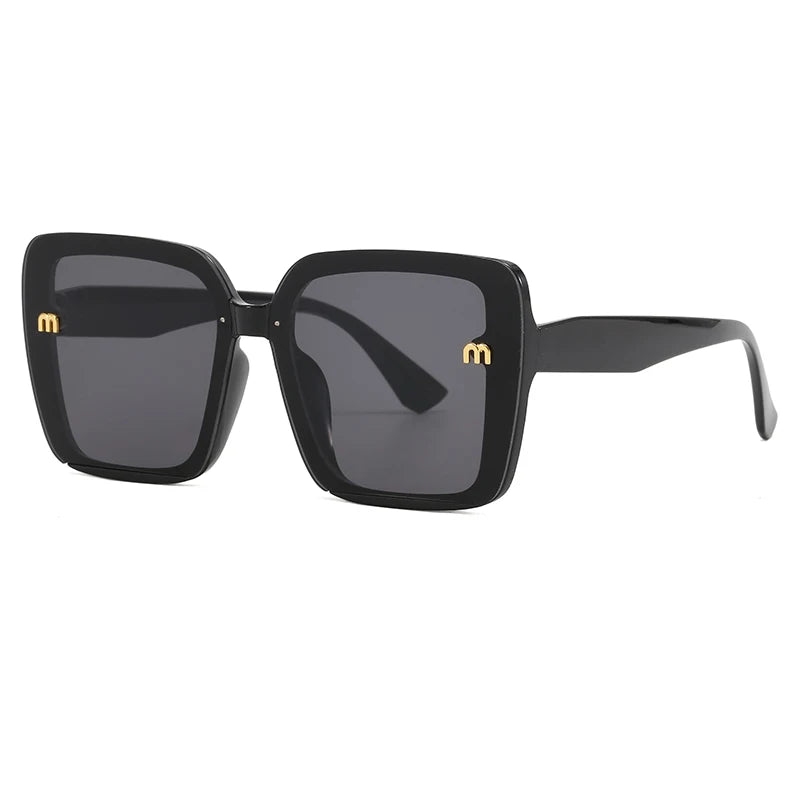 New Retro Square Sunglasses Women Fashion Minimalist Design Anti Blue Light Outdoor Anti UV Sun Glasses Double Beam Female