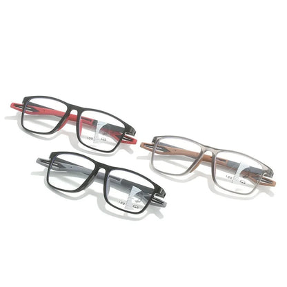 Men Multifocal Photochromic Reading Glasses Look Far and Near Eyeglasses Unisex Sport TR90 Frame Anti Blue Light Grade Eyewear