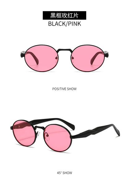 New Women Oval Personality Sunglasses Luxury Brand Small Frame Ladies Outdoor Eyewear Summer Sun Protection Sun Glasses UV400
