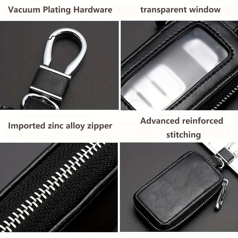 Car Key Fob Case Leather Car Smart Key fob Holder Car Remote Keychain Bag Universal
