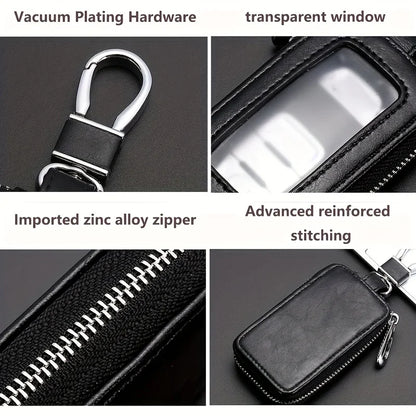 Car Key Fob Case Leather Car Smart Key fob Holder Car Remote Keychain Bag Universal