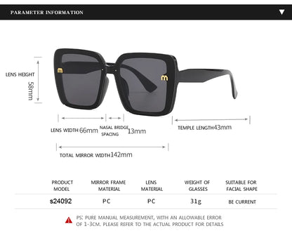 New Retro Square Sunglasses Women Fashion Minimalist Design Anti Blue Light Outdoor Anti UV Sun Glasses Double Beam Female