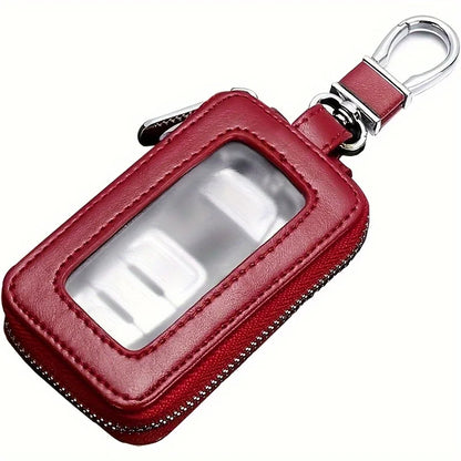 Car Key Fob Case Leather Car Smart Key fob Holder Car Remote Keychain Bag Universal
