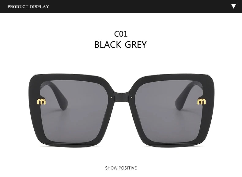 New Retro Square Sunglasses Women Fashion Minimalist Design Anti Blue Light Outdoor Anti UV Sun Glasses Double Beam Female
