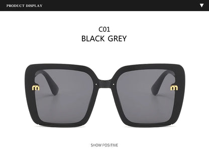 New Retro Square Sunglasses Women Fashion Minimalist Design Anti Blue Light Outdoor Anti UV Sun Glasses Double Beam Female