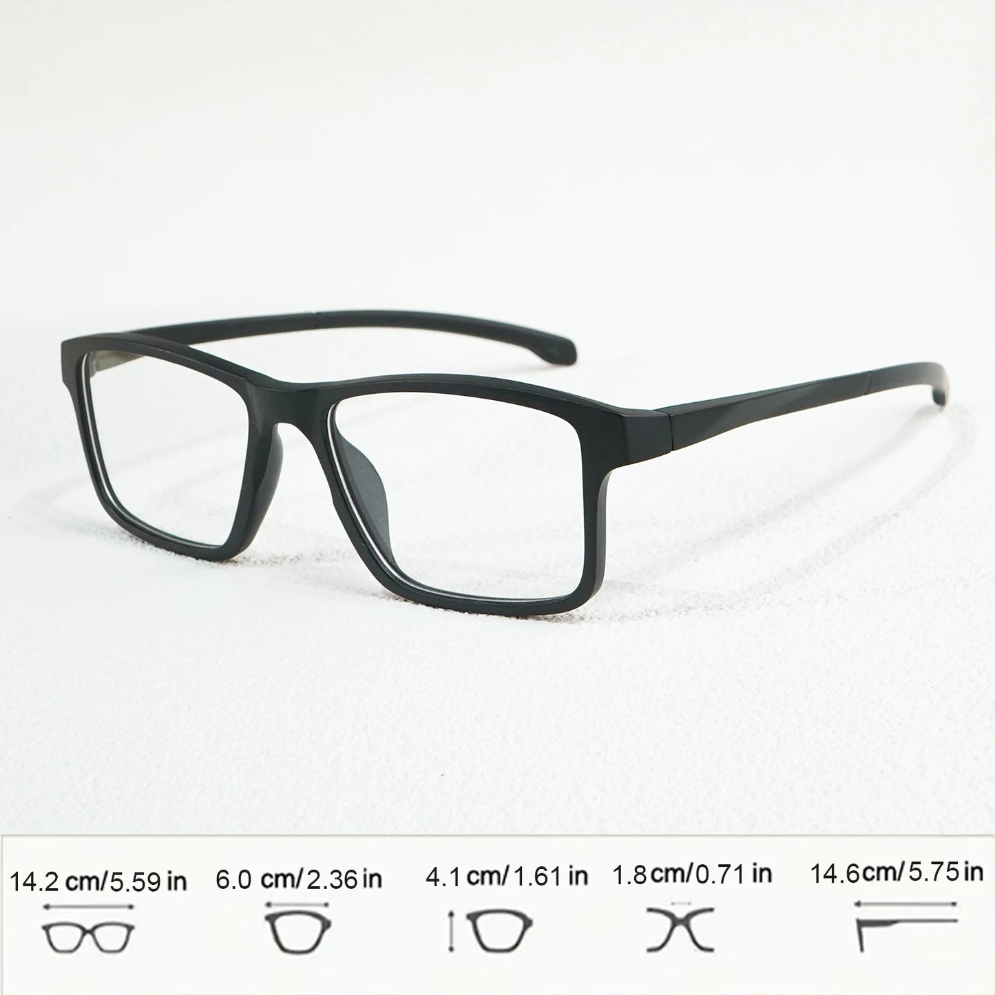 A New Set of Magnetic Clip-On Design Fashion Sunglasses, 1 Frame, and 3 Interchangeable Lenses, Unisex New Square Glasses Set