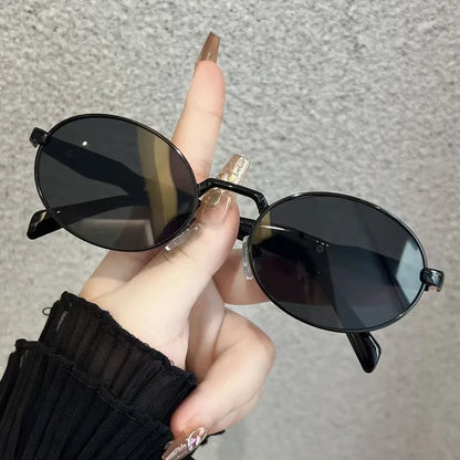 New Women Oval Personality Sunglasses Luxury Brand Small Frame Ladies Outdoor Eyewear Summer Sun Protection Sun Glasses UV400