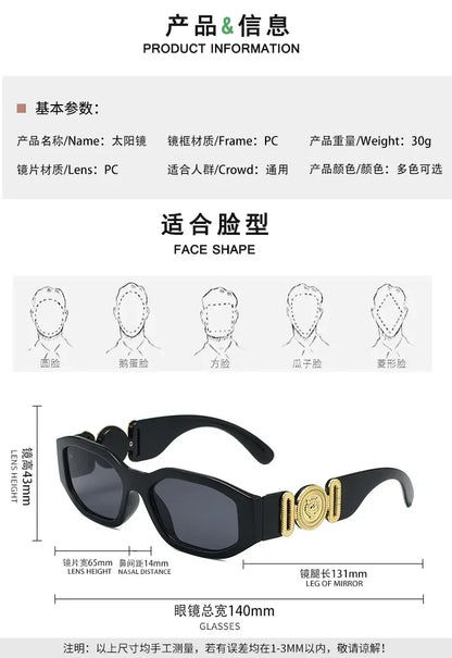 New Retro Irregular Square Sunglasses Women Men Fashion Designer Small Frame Sun Glasses Trending Shades UV400 Gafas De Sol