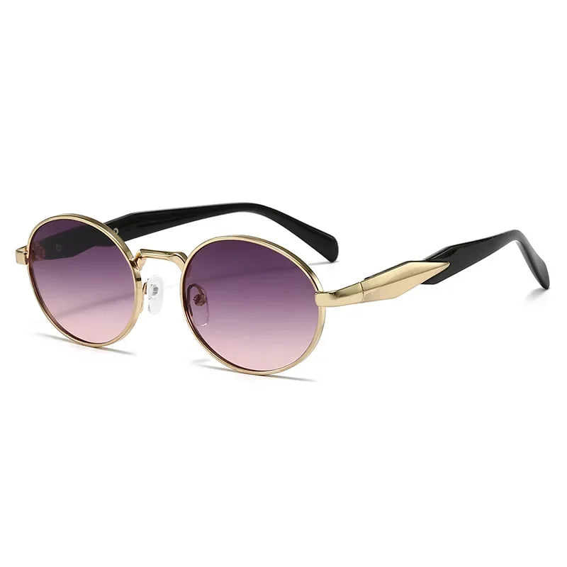 New Women Oval Personality Sunglasses Luxury Brand Small Frame Ladies Outdoor Eyewear Summer Sun Protection Sun Glasses UV400