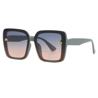 New Retro Square Sunglasses Women Fashion Minimalist Design Anti Blue Light Outdoor Anti UV Sun Glasses Double Beam Female