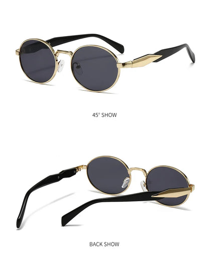 New Women Oval Personality Sunglasses Luxury Brand Small Frame Ladies Outdoor Eyewear Summer Sun Protection Sun Glasses UV400