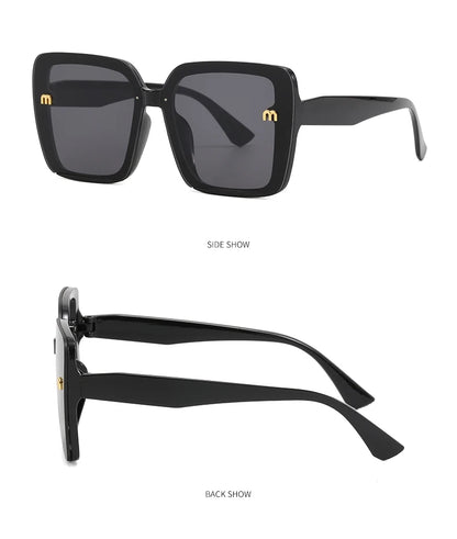 New Retro Square Sunglasses Women Fashion Minimalist Design Anti Blue Light Outdoor Anti UV Sun Glasses Double Beam Female