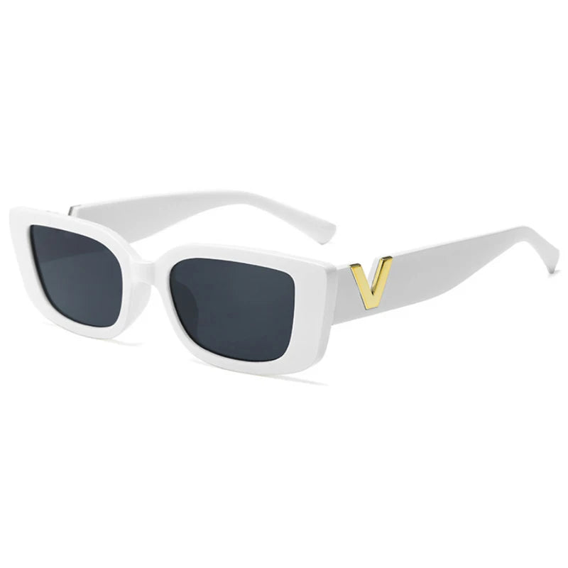 1/2PCS Fashion Rectangle Sunglasses Women Luxury Brand Vintage Small Frame Sun Glasses Ladies Classic Black UV400 Eyeglasses