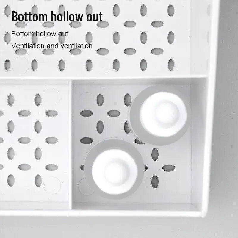 1pc White Drawer Makeup Storage Box Plastic Organizer for Cosmetics Skin Care Dressing Table Desktop Dormitory