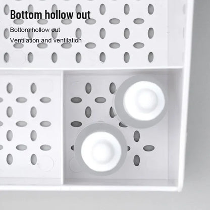 1pc White Drawer Makeup Storage Box Plastic Organizer for Cosmetics Skin Care Dressing Table Desktop Dormitory
