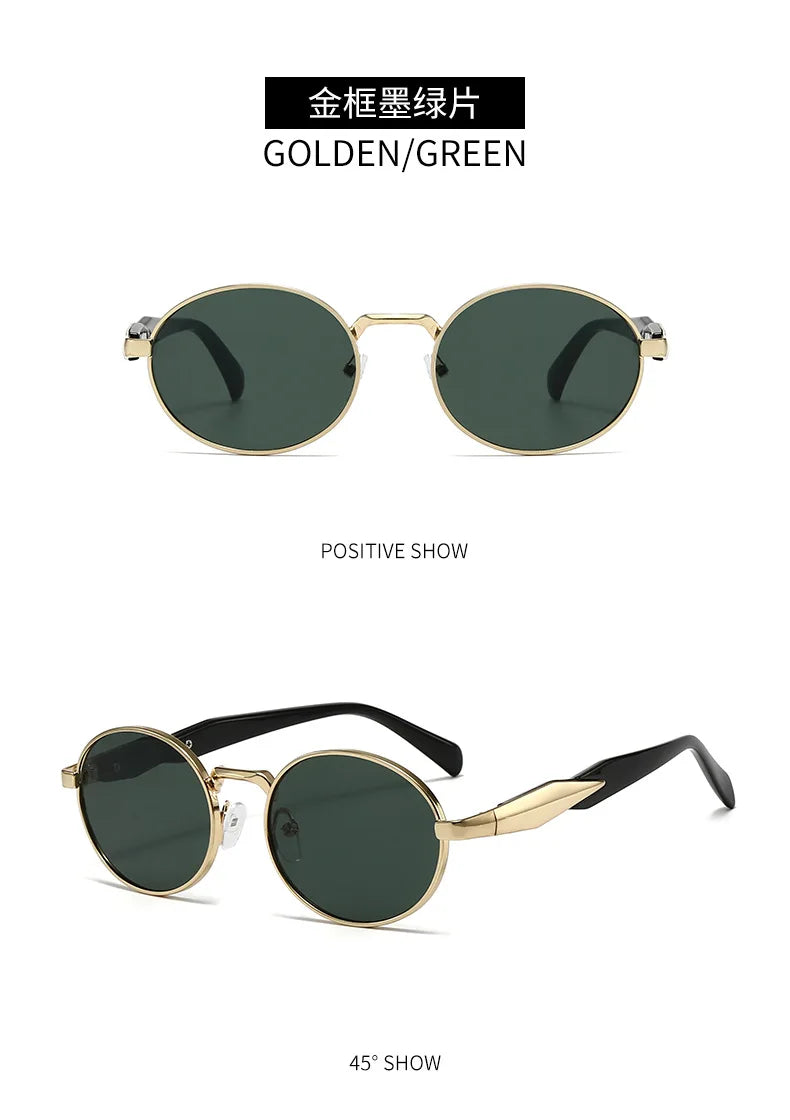 New Women Oval Personality Sunglasses Luxury Brand Small Frame Ladies Outdoor Eyewear Summer Sun Protection Sun Glasses UV400