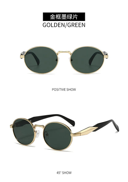 New Women Oval Personality Sunglasses Luxury Brand Small Frame Ladies Outdoor Eyewear Summer Sun Protection Sun Glasses UV400