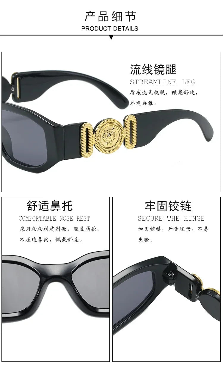 New Retro Irregular Square Sunglasses Women Men Fashion Designer Small Frame Sun Glasses Trending Shades UV400 Gafas De Sol