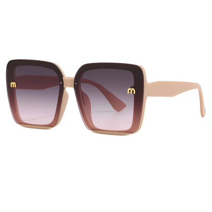 New Retro Square Sunglasses Women Fashion Minimalist Design Anti Blue Light Outdoor Anti UV Sun Glasses Double Beam Female