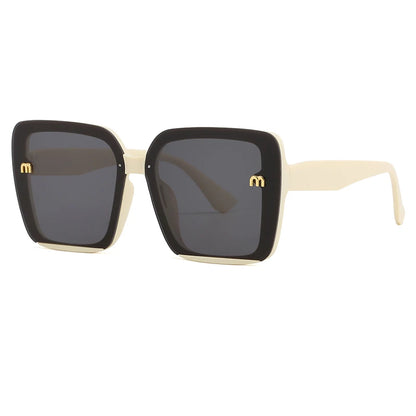 New Retro Square Sunglasses Women Fashion Minimalist Design Anti Blue Light Outdoor Anti UV Sun Glasses Double Beam Female