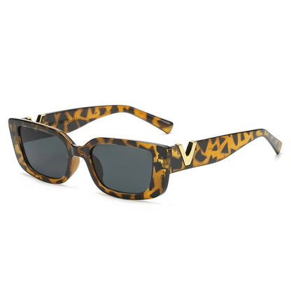 1/2PCS Fashion Rectangle Sunglasses Women Luxury Brand Vintage Small Frame Sun Glasses Ladies Classic Black UV400 Eyeglasses