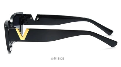 1/2PCS Fashion Rectangle Sunglasses Women Luxury Brand Vintage Small Frame Sun Glasses Ladies Classic Black UV400 Eyeglasses