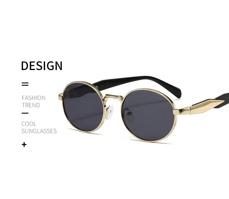 New Women Oval Personality Sunglasses Luxury Brand Small Frame Ladies Outdoor Eyewear Summer Sun Protection Sun Glasses UV400