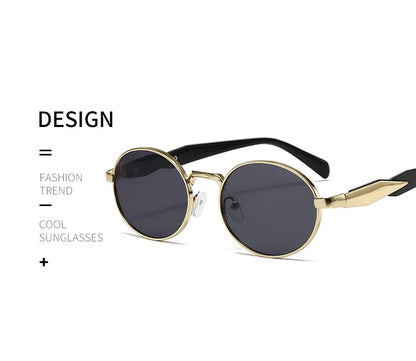 New Women Oval Personality Sunglasses Luxury Brand Small Frame Ladies Outdoor Eyewear Summer Sun Protection Sun Glasses UV400